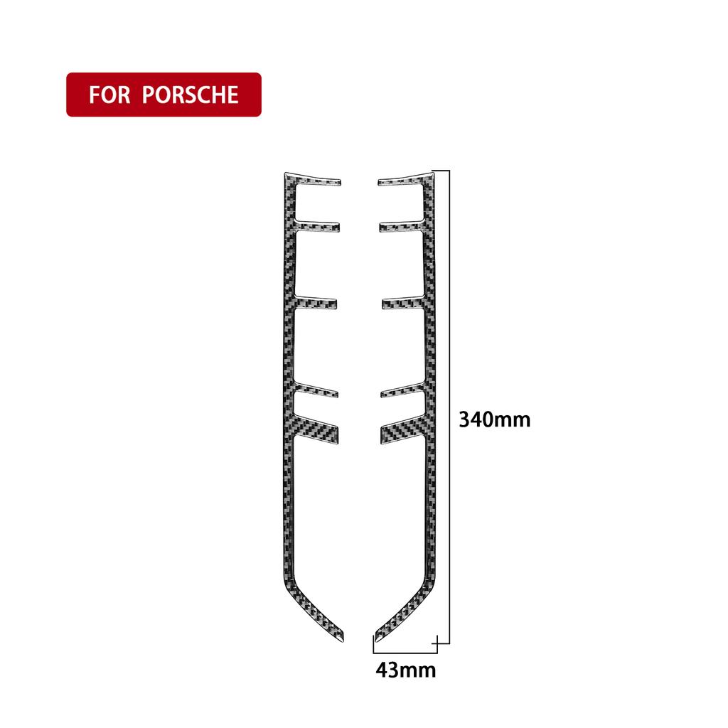 For Porsche Panamera 2010-2016 Real Carbon Fiber Central Control Function Button Frame Strips Car Interiors Accessories