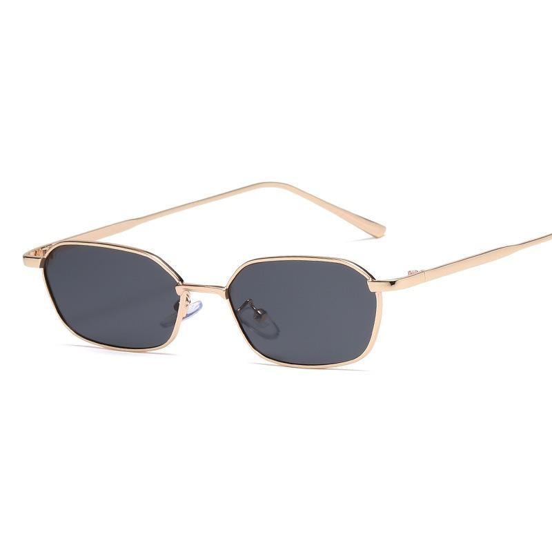 Fashion Small Rectangle Sunglasses Men Women Vintage Square Driving Sun Glasses Luxury Brand Metal Frame Eyewear Gafas De Sol