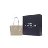Coach Mollie Classic Logo Monogram Print Coated Canvas And Smooth Leather Tote Bag Women tote bags White Khaki 1665-IMDQC