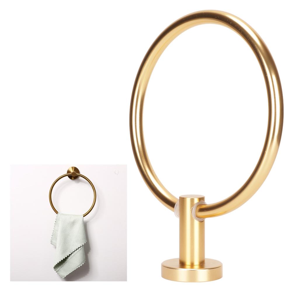 Towel Space Aluminum Modern Round Hand Towel Holder Bath Hardware for Balcony Hotel