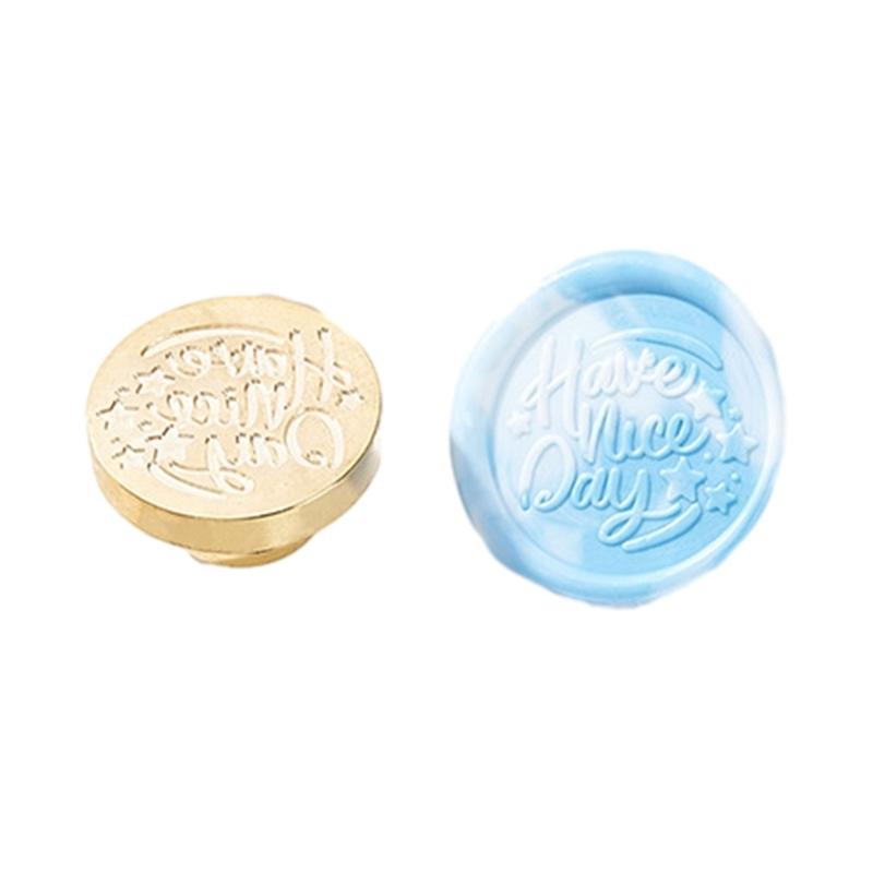 English Series Sealing Wax Stamp for Christmas Envelopes Card Wedding Invitation Decoration Solid Brass Wax Seal Stamp