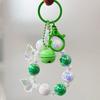 Butterfly Key Chain Colorful Beads Phone Pendant Wrist Strap Car Key Ring Bag Decor Headphone Case Charms