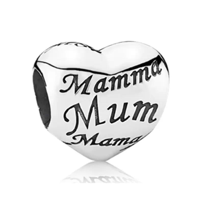 Pandora 2025 Bracciale in Lega con Perline Cuore Quadrifoglio Corona Gioielli Fai da Te