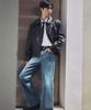 DRAW FIT French Flare Denim Pants [Fade Blue]