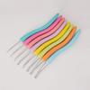8Pcs Crochet Hook, Plastic Crochet Needle for Crocheting Yarns, Ergonomic Handle Crochet Hook Set, Crochet Needle Set