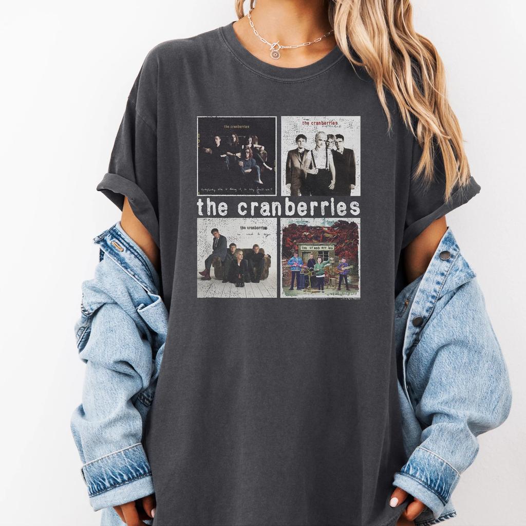 Irish Rock Band The Cranberries Peripherals Print Tshirt Fashion Crewneck Cotton Top Men Women Oversized Casual Summer New Tees
