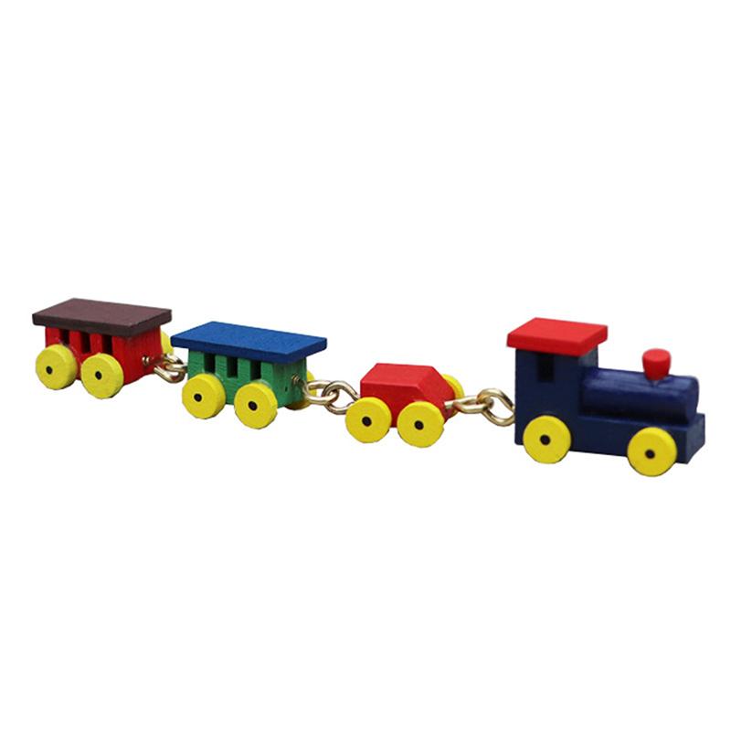

1:12 Dollhouse Miniature Train Ornament Home Model Decor Kid Pretend Play Toy Doll House Accessories one size