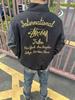 Tokyo Street Hip Hop Embroidered Leather Baseball Jacket, Slim Fit Unisex Outerwear