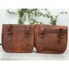 Bag Pouch Panniers Both Side Luggage Combo of 2 Bags Leather Motorcycle Saddle