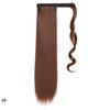 Synthetic Straight Ponytail Hair Extension With Velcro Wrap Design, 60cm Long Sleek Wrap Around Ponytail For Women Girls