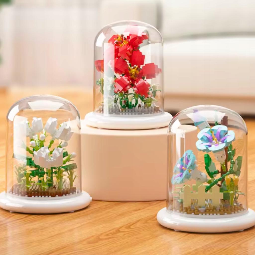 Flower Bouquet Construction Blocks Flower In A Dome Set 570 Pcs.