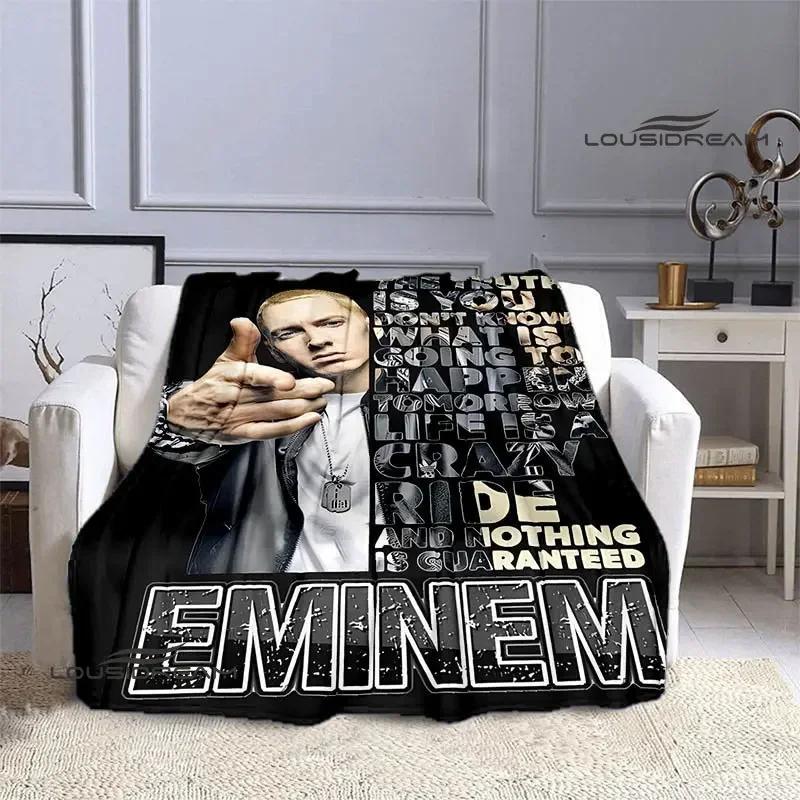 Eminem Hip-hop Singer Printing Blankets Warm Blanket Flannel Blanket Picnic Blanket Blankets for Beds Birthday Gift