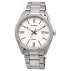 Casio MTP-1302D-7A1V Analog Quartz Men's Watch, Silver Metal Band, White Dial