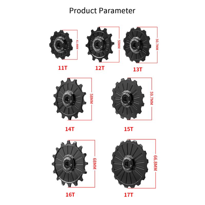Alumíniumötvözet Muqzi Országúti Kerékpár Ultrakönnyű Kerámia Csapágyas Váltógörgő 11-17t Lazulásgátló