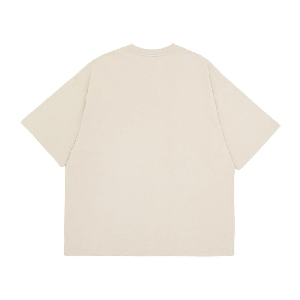 NEW ERA Short Sleeve Oversized Stone white Oversized Cotton Tee Box Logo T-Shirt S/S