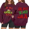 Women's Casual Fashion Long Sleeve Christmas Printed Round Neck Sweatshirt Top