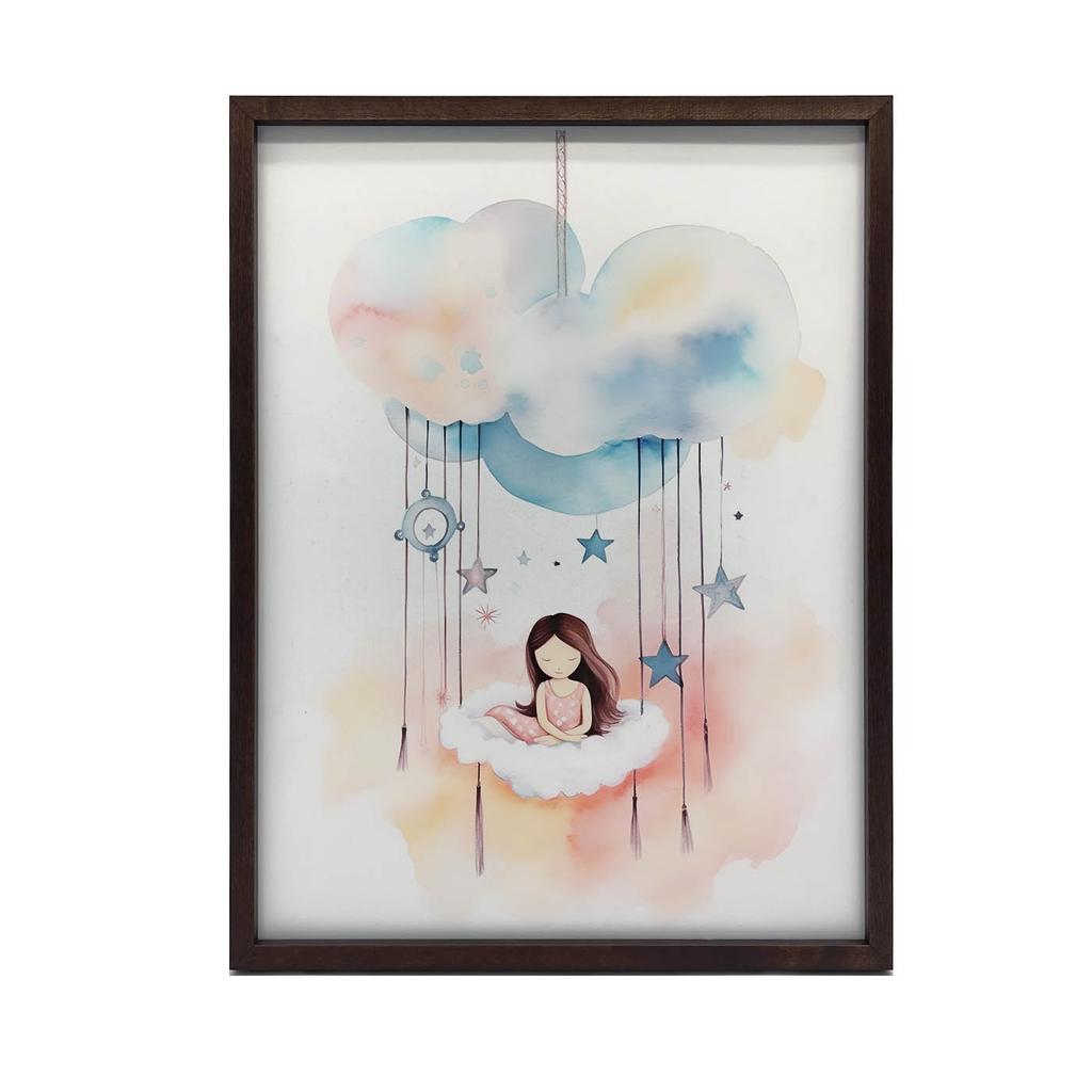 Cloud Carousel of Dreams Cloud Carousel of Dreams, 40X50 Cm, Gold Aluminum Frame, 230 Gsm Matte Paper