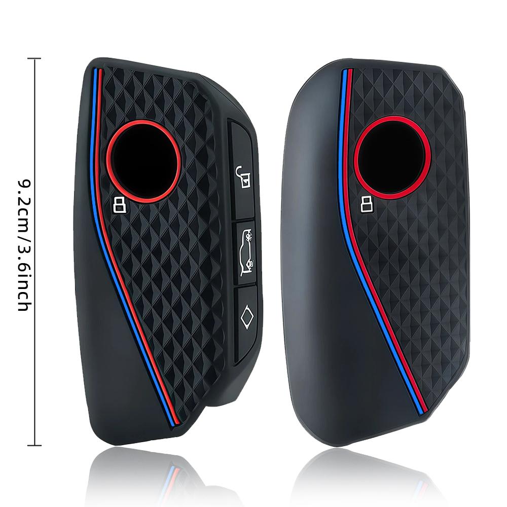 Fashion Silicone Car Key Fob Cover Case For BMW 530i 540i 550e 750e 740i 760i X1 X2 X5 X6 X7 M5 iX1 iX2 iX XM i5 i7 2026 2026