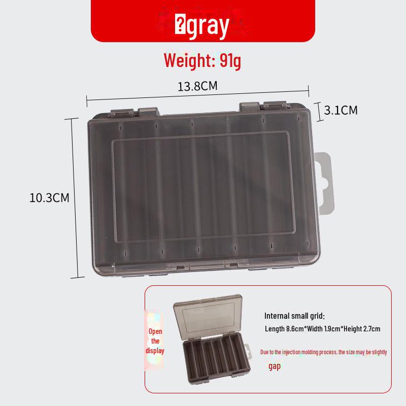 

Двухслойный ящик для хранения приманок и наживок для окуня, мандаринки и деревянной креветки Y-type 12 compartments серый