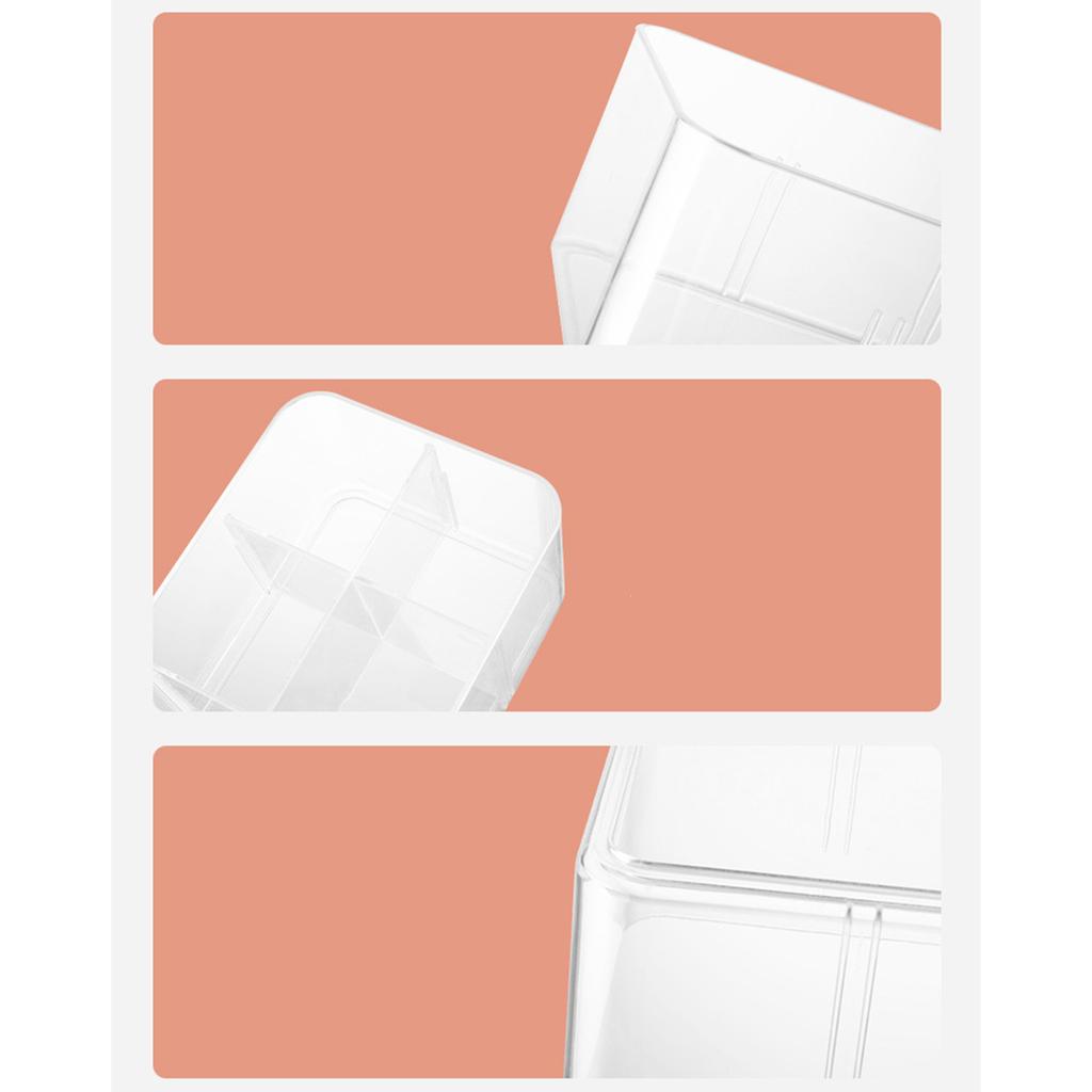 Organisateur de Sous-vêtements 8 Grilles Boîte de Rangement Chaussettes PS Boîte Transparente pour Pantalons pour Maison Chambre