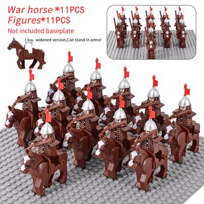 Războinici Cavaleri Dinastia Ming Figurină de Acțiune Accesorii Cască Armură Medievală Blocuri de Construcție Cărămizi Jucării Pentru Copii Cadouri