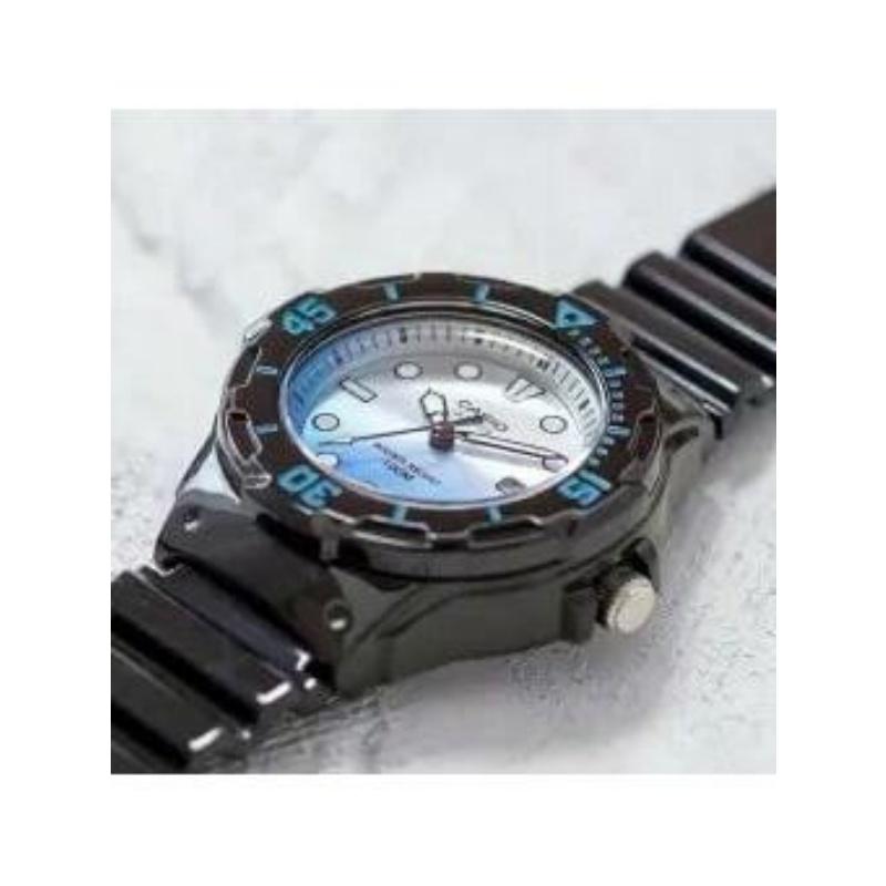 Casio Men's Quartz Sports Watch - Blue and White Dial with Date Display (Model LRW-200H-2E), Resin Case