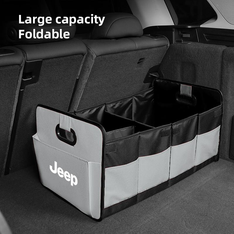 Large Capacity Car Trunk Organizer Oxford Cloth Storage Box For Jeep Grand Cherokee Wrangler JK Gladiator Compass Renegade