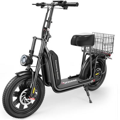 iScooter F7 Elektrická kolobežka 1000W Motor, 48V 10.4Ah Batéria, 50km Dojazd, 16*3.0 Palcová Nafukovacia Snehová Pneumatika, Skladací Zadný Kôš E-Kolobežka