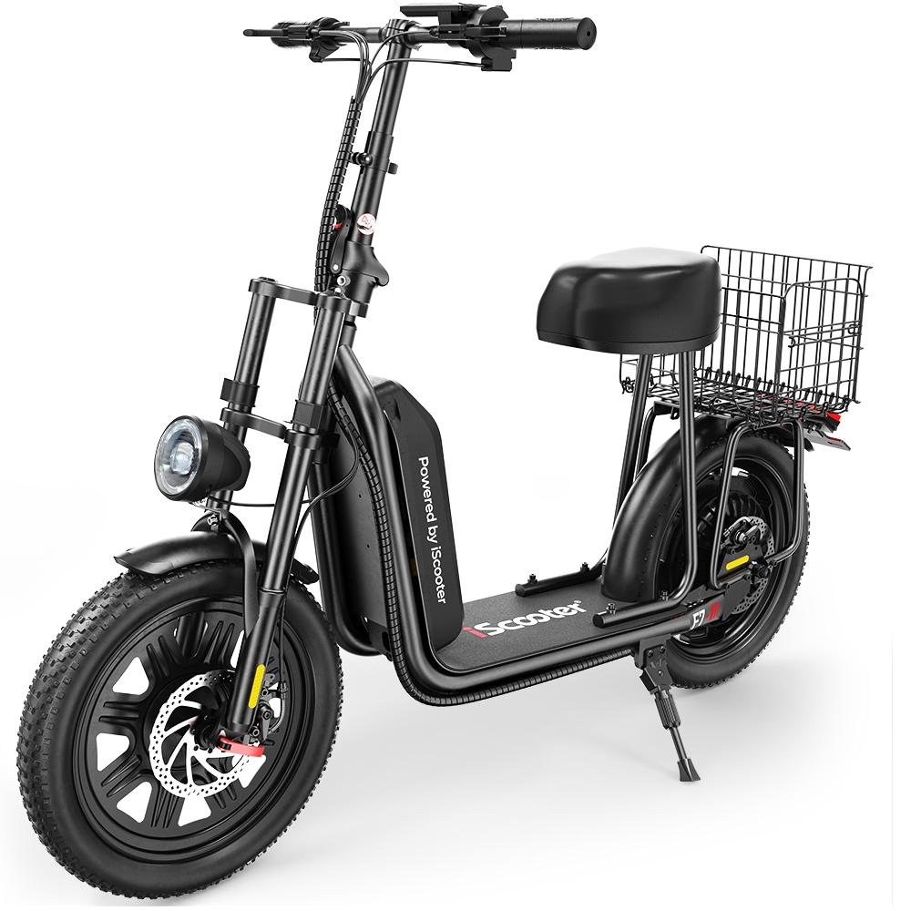 iScooter F7 1000W Motor Elektroroller 48V10.4Ah Akku 16 Zoll aufblasbare Schneereifen City Pendler E-Scooter Mit Gepäckträger