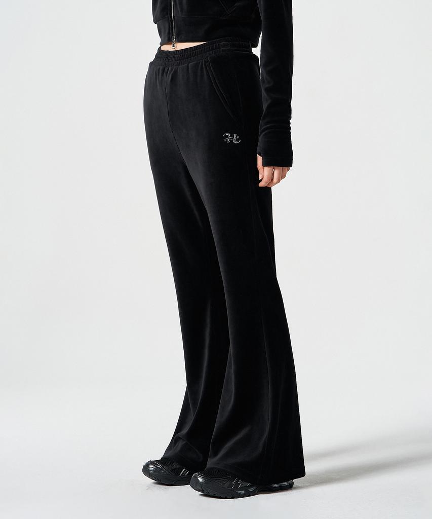 HDEX Velour Bootcut Pants (Black)