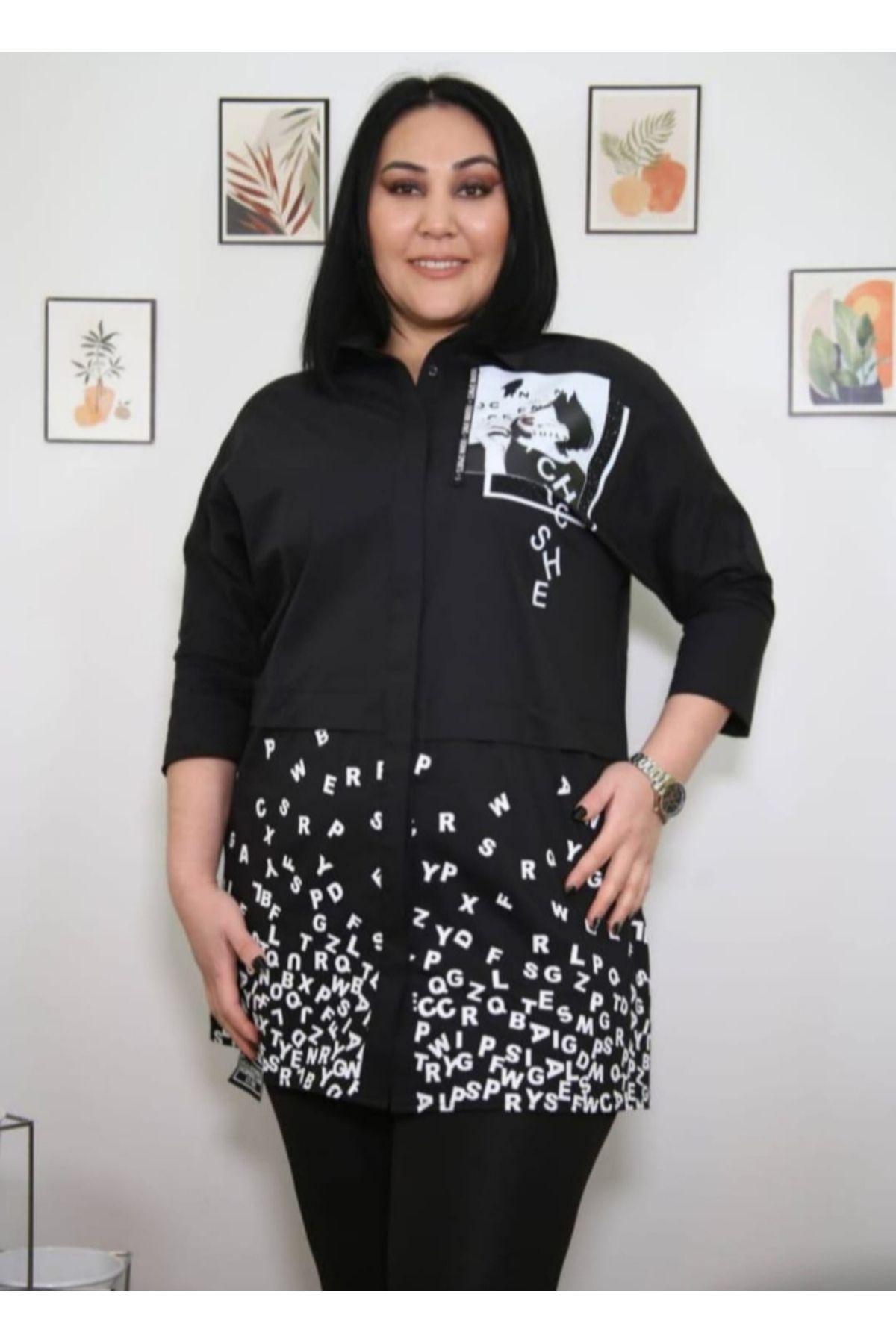 

Женская рубашка больших размеров, длинная рубашка большого размера с принтом XL