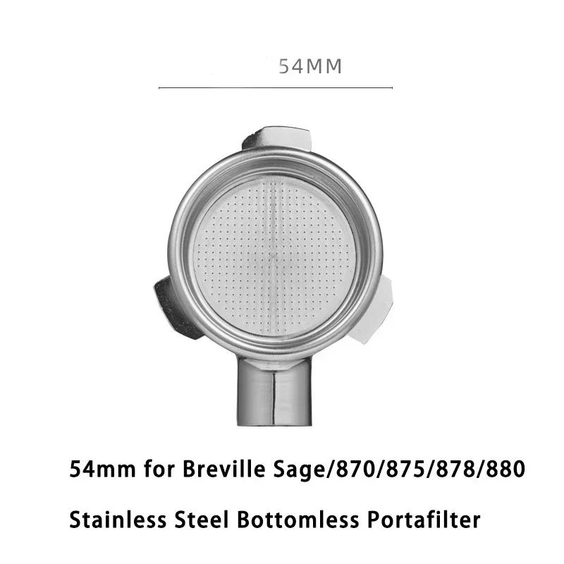 11mm Stainless Steel Double Mouth Portafilter for Breville Sage871/871/878/881 Bottomless Coffee Filter Handle Modification Tool