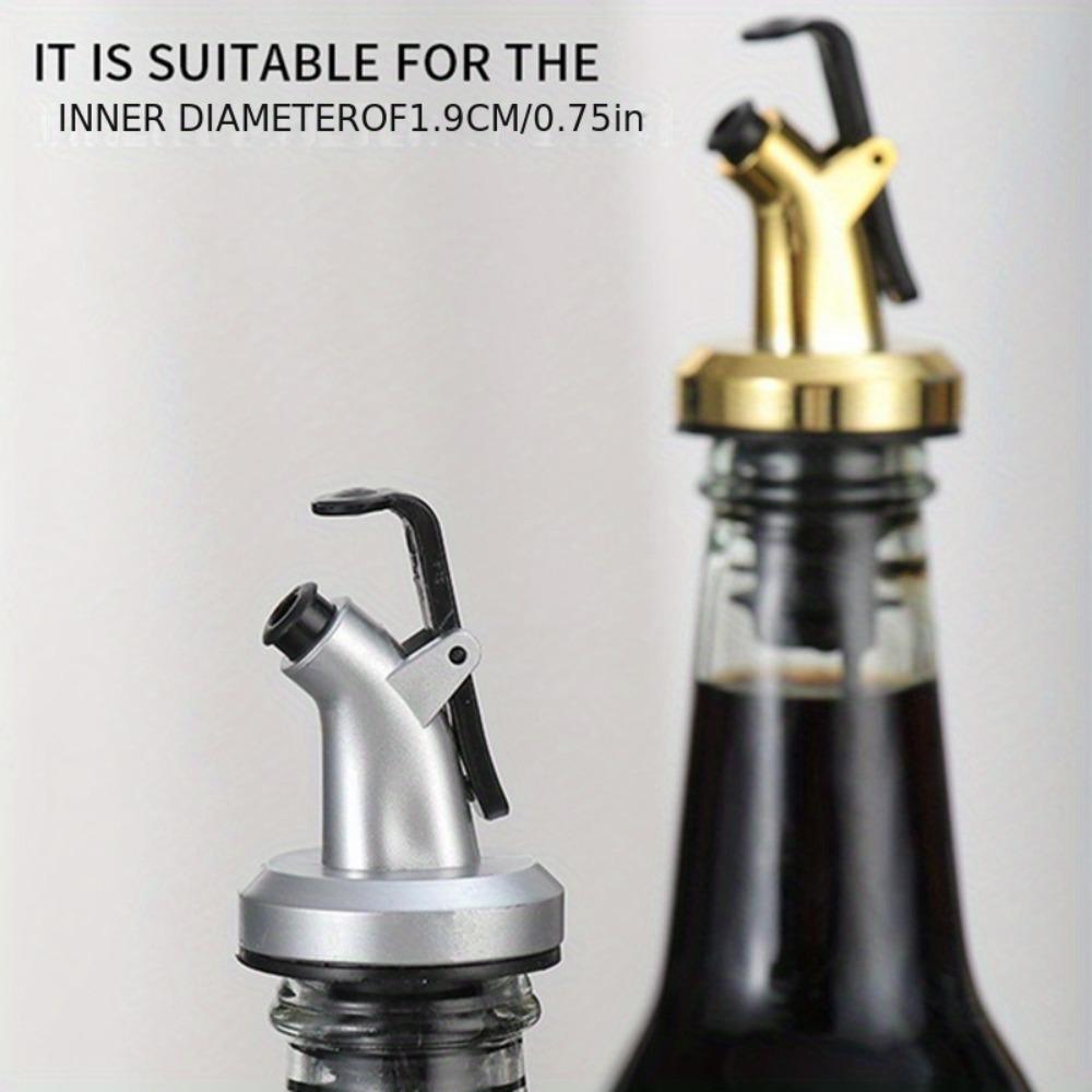 1Pcs BPA-Free Food Grade Rubber Oil Sprayer, Leakproof Liquor Dispenser Wine Pourer with Lock Plug Seal - Kitchen Bottle NozzleWine Accessory