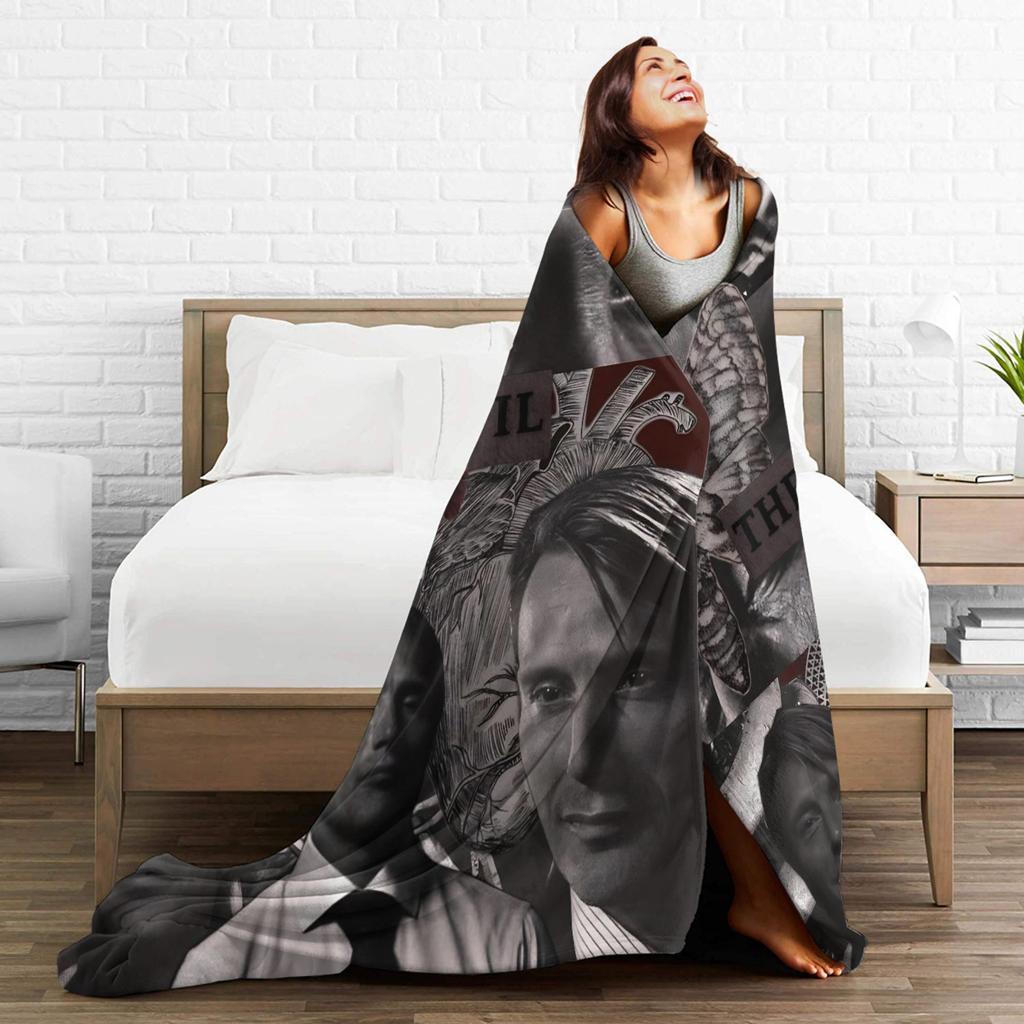 Mads Mikkelsen Blanket Travel Office Flannel Bedding Throws For Couch Bed Super Soft Design Quality Bedspread Birthday Gift