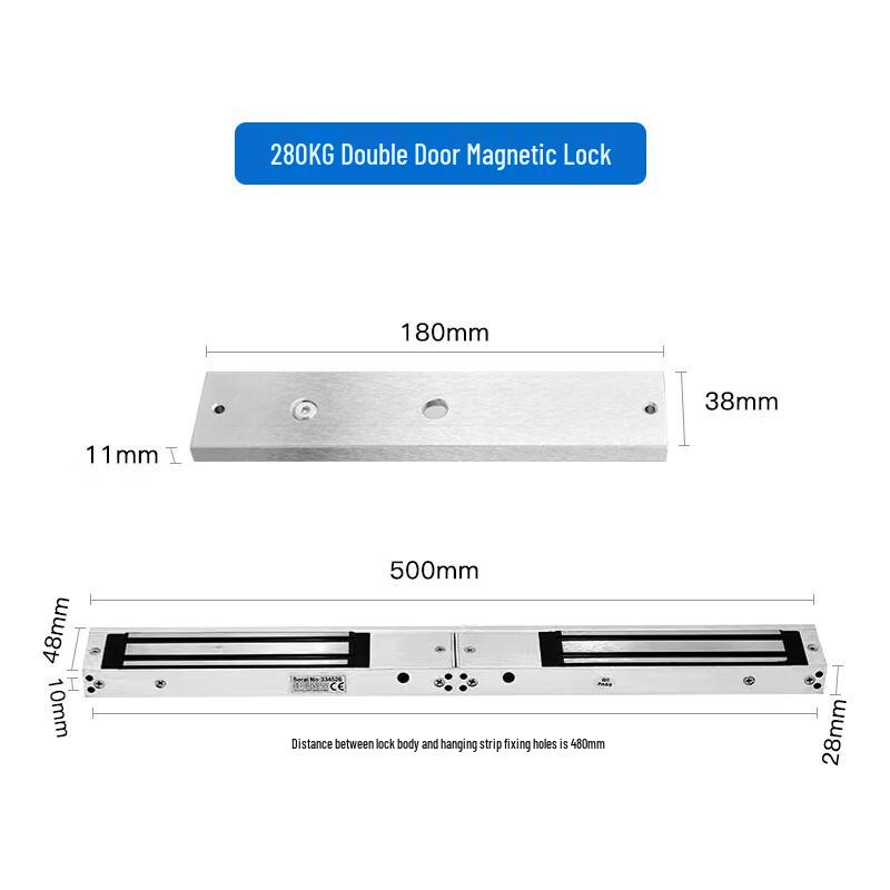 Gepai S-280S 280KG Fail-Safe Double Door Electromagnetic Lock CN plug (adapter included)