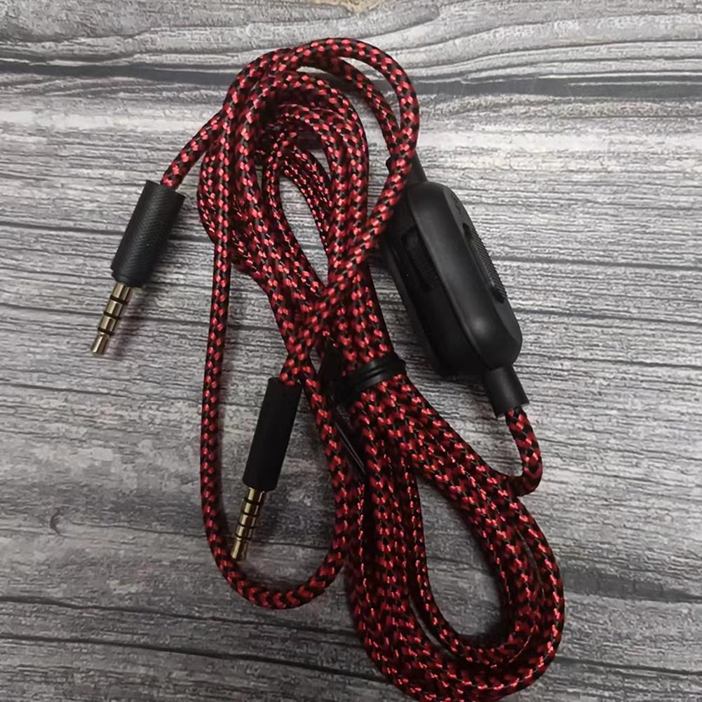 2m Headphone Audio Cable with Volume Controller and Mute Headphone Cable Audio Cord Line for Logitech GPRO X G233 G433 Headset