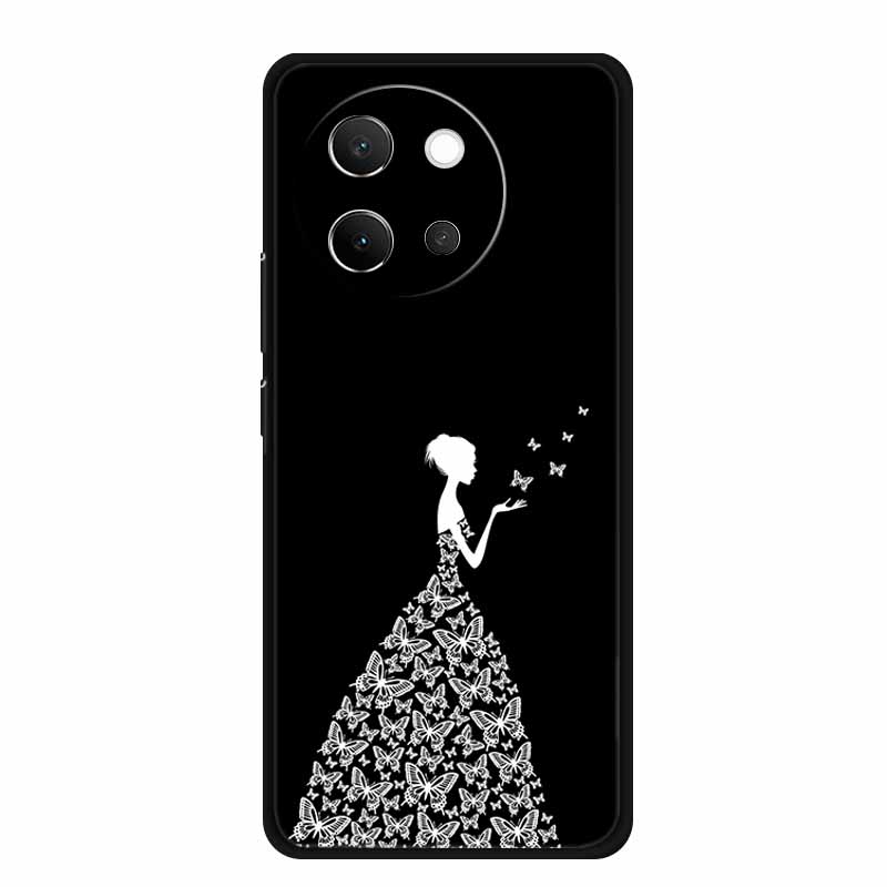 For Vivo V40 Lite Case Black Silicone Soft Back Cover Case For Vivo V40 Lite 5G Phone Case Cover V 40 V40lite 6.78" Funda Coque