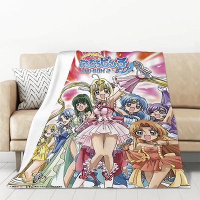 Anime Blanket Mermaid Melody Pichi Pichi Pitch Double Bed Blankets & Throws Furry Throw Sofa Fluffy Soft Decorative Custom Kid's