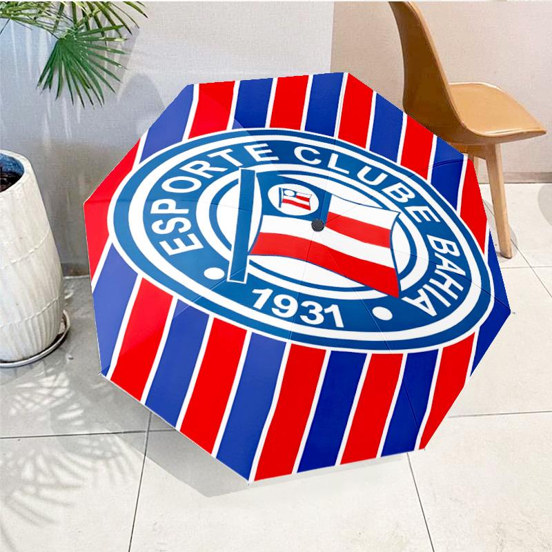 Bahia Fc Crest Emblem Printed Automatic Umbrella, 8-Frame for Travel, camping, Casual Umbrella, Essential Gift for for family and friends