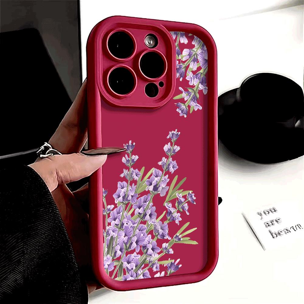 Purple Lavender Bouquet Shockproof Phone Case for Xiaomi Redmi Note 14 13 12 11 10 9 8 7 Pro Anti-Slip Soft TPU Cover Redmi Note7