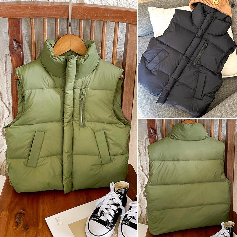 kids Winter Autumn Down Vest Coat Boys Girls  Warm Waistcoat Outerwear Clothing Infant Jacket Children White Duck Down Clothes