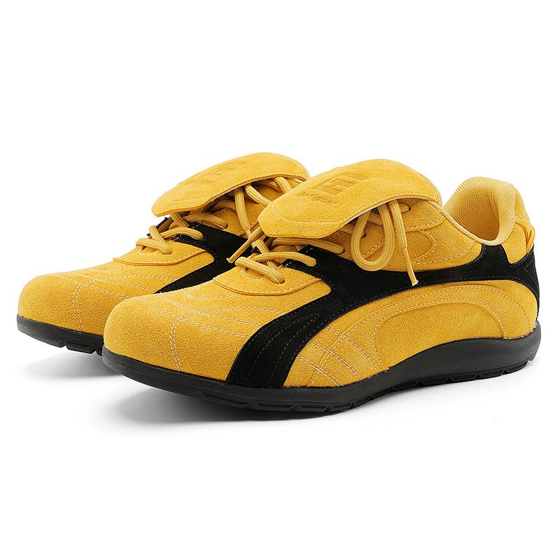 

Retro German Flip-Top Trainers: Versatile Flat-Bottomed Lace-Up Men s Casual Sports Shoes 43