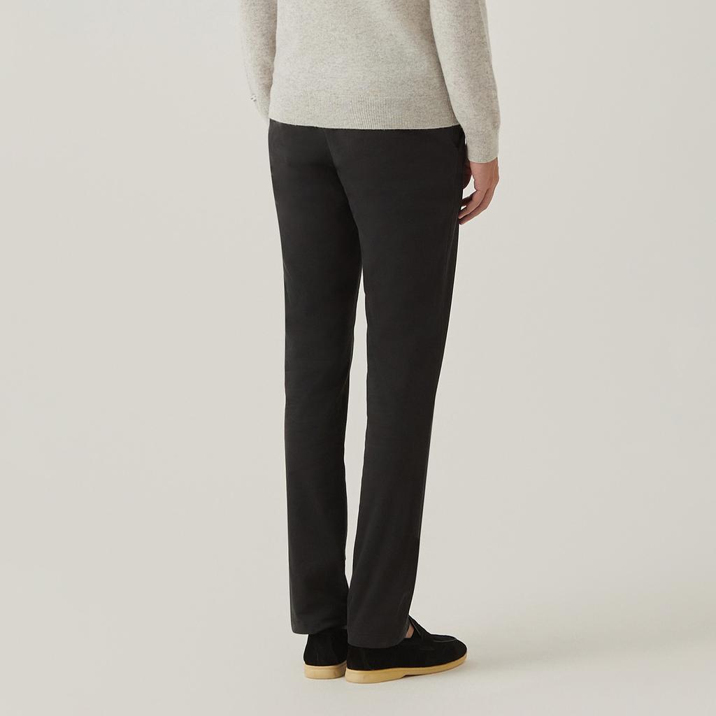 FERRAROMILANO Cotton Spandex Washed Como Pants Charcoal (Am0Esl45238)