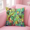 Abstract Paint Colorful Pillow Case Anti-dustmite Pillow Invisible Zipper Silky Short Plush Sofa Cushion Cover