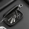 HZTJ3 Leather Key Wallet Car Key Bag Multi Function Key Case For Ford F-150 Fiesta Focus 2 3 4 Mondeo Ecosport Kuga Fusion Accessories ycbs9