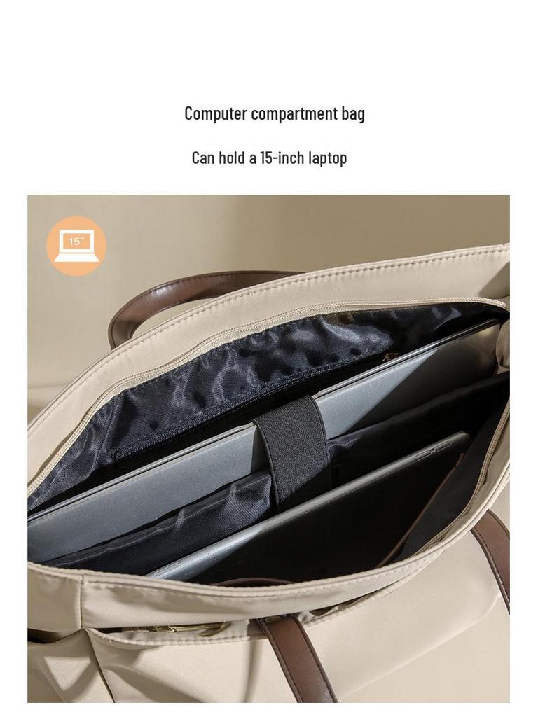 Damen Laptop Schultertasche - Große Kapazität 15,6" Aktentasche Tote