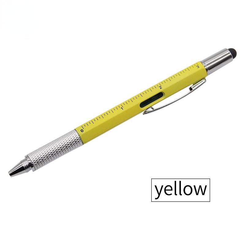 7 in1 Multifunction Ballpoint Pen with Modern Handheld Tool Measure Technical Ruler Screwdriver Touch Screen Stylus Spirit Level