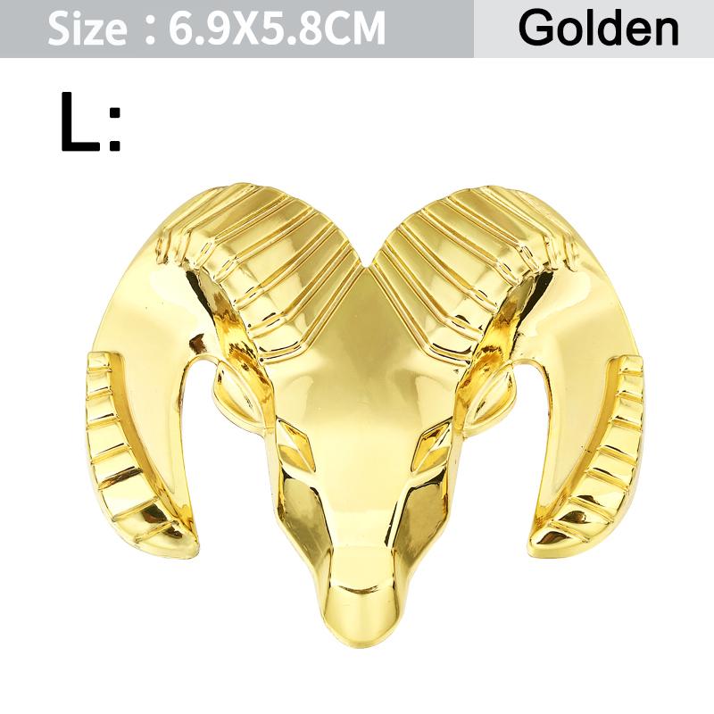 GXP1  1Pcs Car Body Rear Trunk 3D Metal Chrome Stickers Ram Head Styling Emblem Badge For Dodge Ram 1500 Caravan Accessories