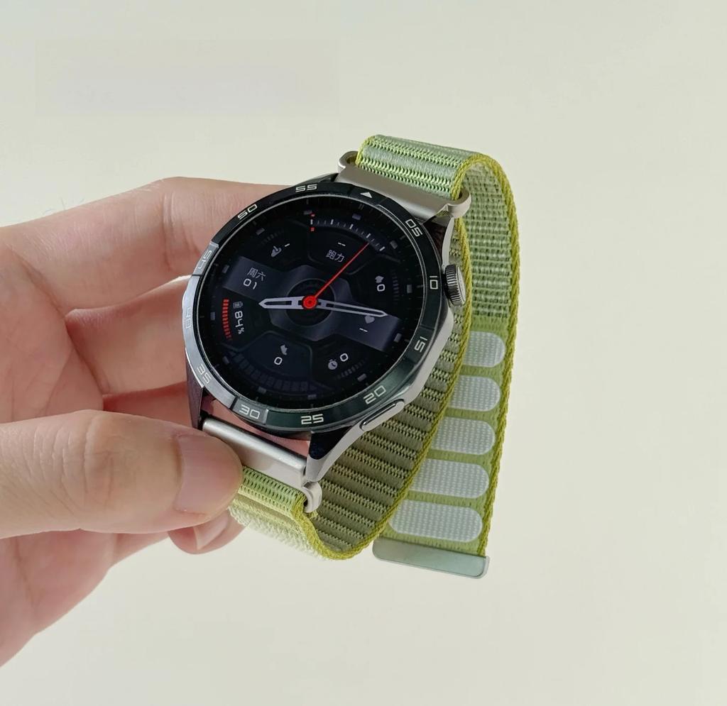 20 mm und 22 mm breites Uhrenarmband für Samsung Galaxy Watch 7/FE/5/Pro/6/4/Classic, sportliches Nylon-Schlaufenarmband, Huawei Watch GT/5/4/3 Pro 2