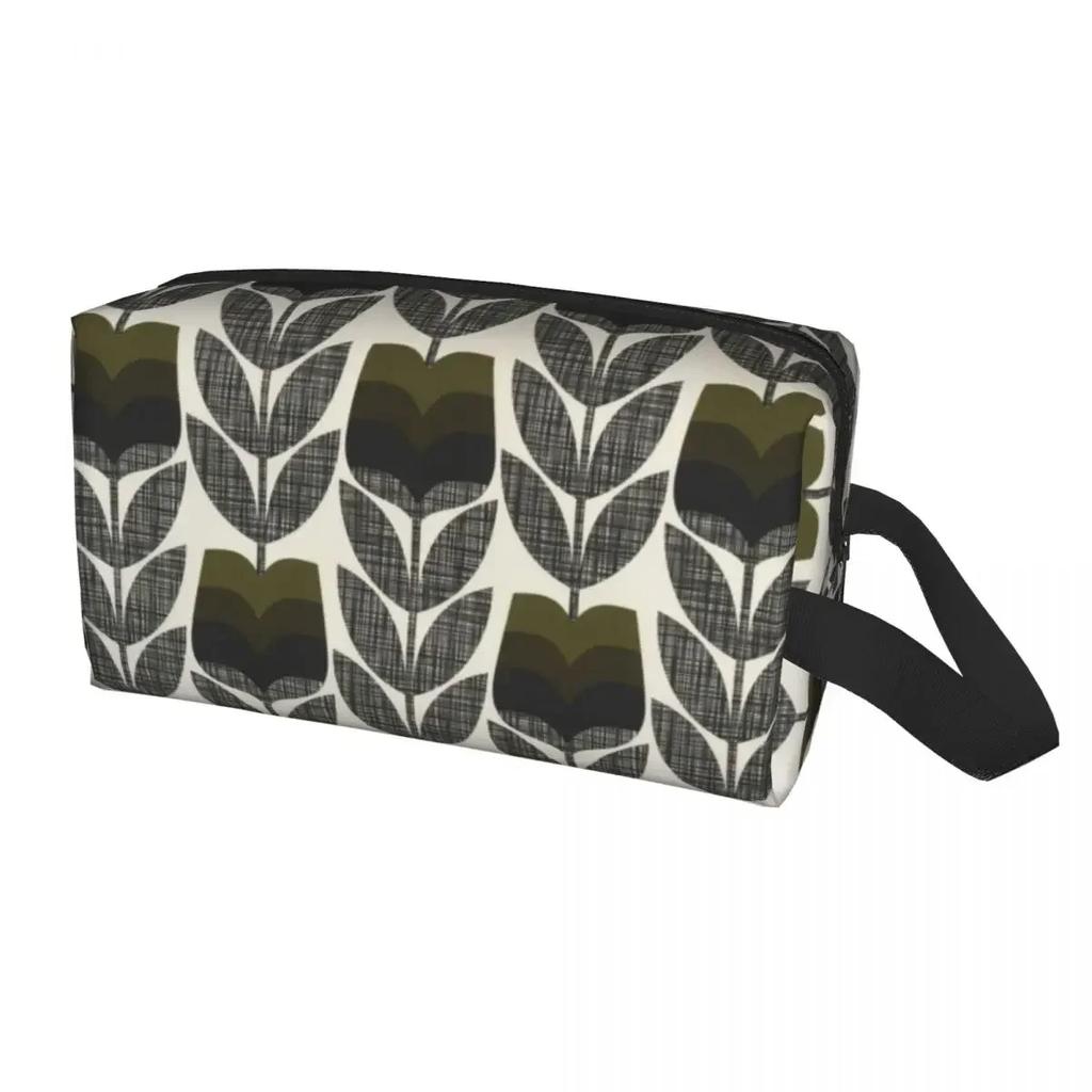 Travel Orla Kiely Wallpaper Toiletry Bag Cute Flowers Floral Retro Cosmetic Makeup Organizer Women Beauty Storage Dopp Kit Box